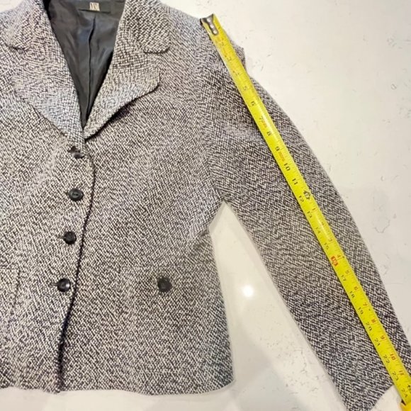ARMI Size 8 Roxi Blazer Wool Blend Tweed Button Up Coat Jacket - Picture 12 of 13